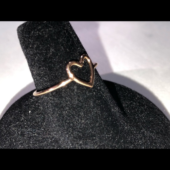 18K rose-gold plated Sterling silver heart ring,S7 - Picture 5 of 8